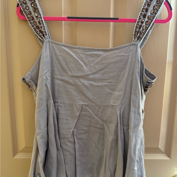 GREY BEADED BOHO TANK - Picture 2 of 3
